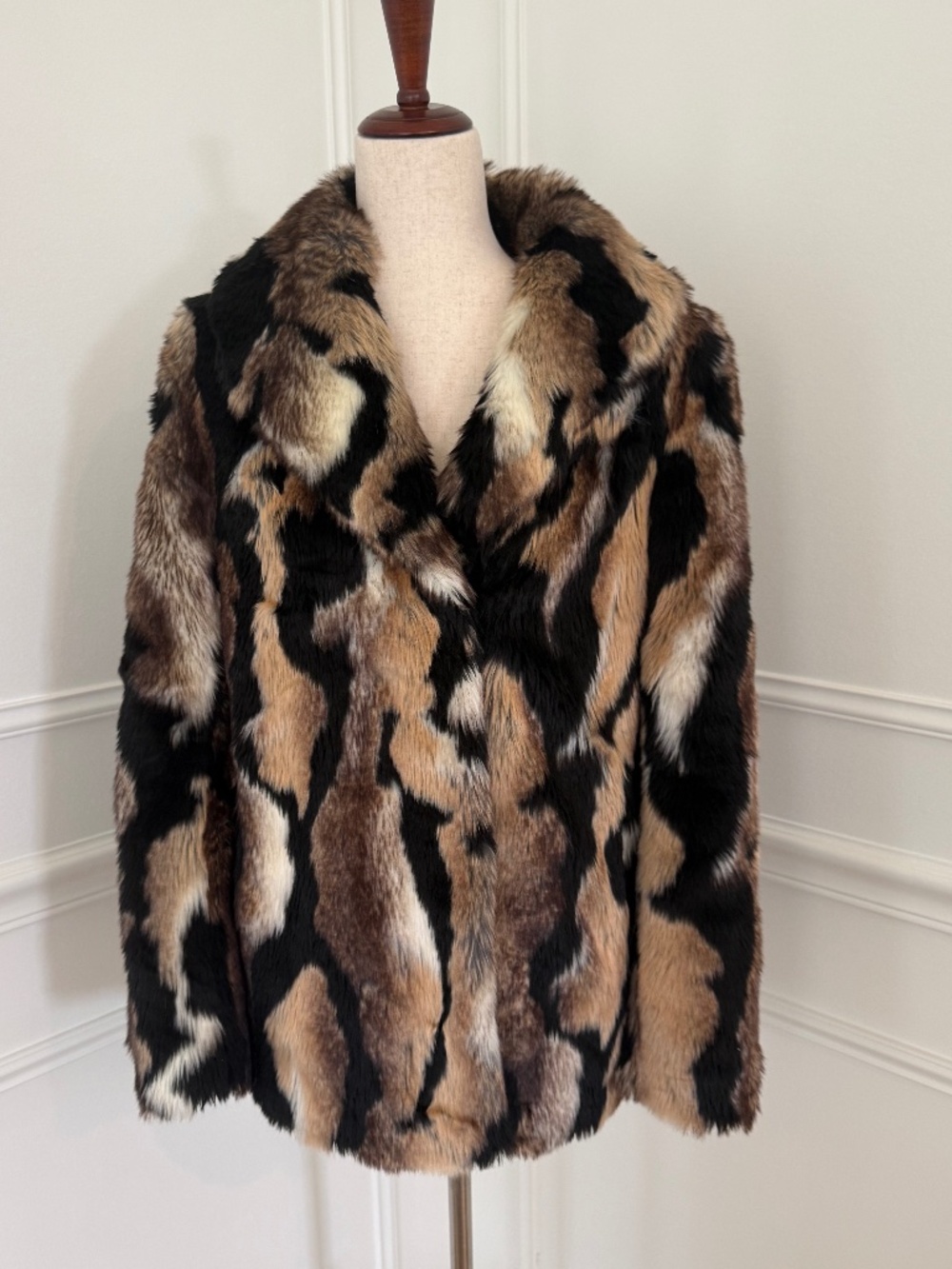 MARJORELLE Faux Fur Colton Coat in Wildcat